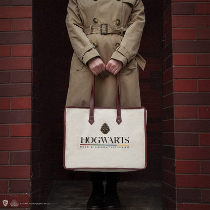 Cinereplicas Harry Potter - Shopping Bag Hogwarts Canvas - Official License