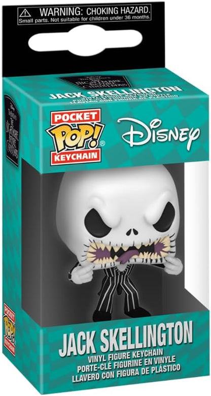 Funko Pop! Keychain: Disney The Nightmare Before Christmas - Jack Skellington - (scary Face) - Disney: The Nightmare Before Christmas - Mini Figura in Vinile da Collezione Novità Portachiavi