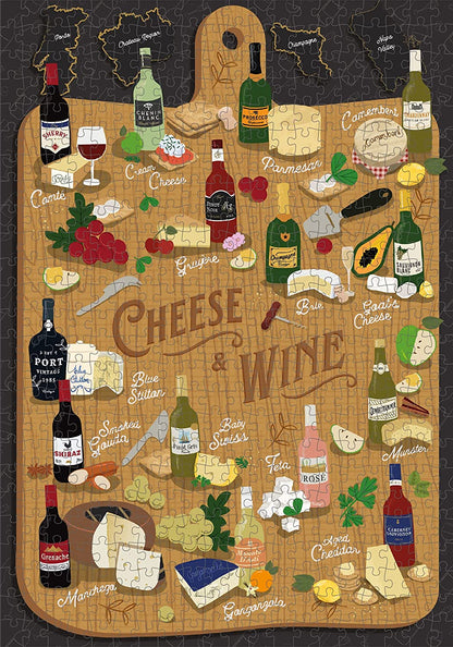 Ridley's- Queso y Vino Rompecabezas, Multicolor, 500 Piece (0810073340640