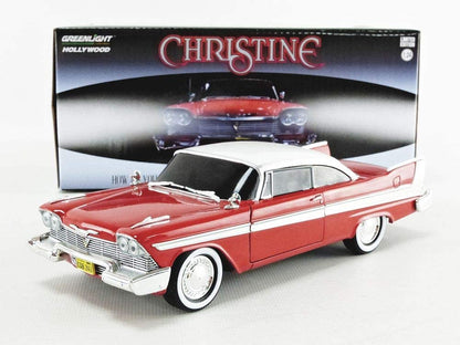 Greenlight Collectibles - 1:24 Christine (1983) - 1958 Plymouth Fury(Evil Version with Blacked Out Windows