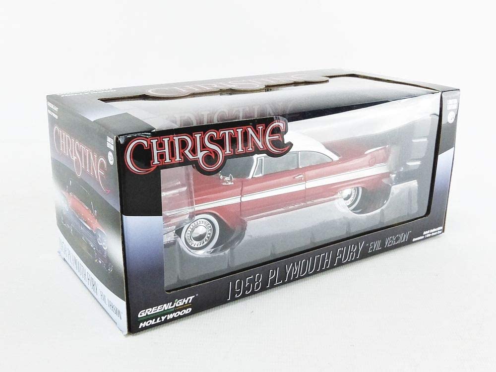 Greenlight Collectibles - 1:24 Christine (1983) - 1958 Plymouth Fury(Evil Version with Blacked Out Windows