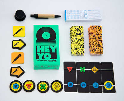 Oink Games "Hey YO • Funny Card Game with Hip-Hop Music • Feel The Beat • Party Games for Adults and Kids • Suitable for 9 Year Olds +