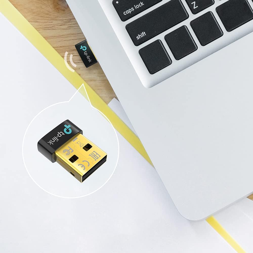 TP-Link Nano USB Bluetooth 5.0 Adapter for Multiple Devices, Long Range Bluetooth Dongle/Receiver for Windows 11/10/8.1/8/7, Plug and Play (UB500), Black