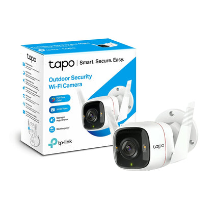 Tp Link Tapo Outdoor Security Wifi Camera White With Ultra Hd Night Vision And Motion Detection