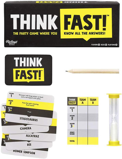 Ridley's Games GME029 Think Fast Game Board, Multi, for 8 years +
