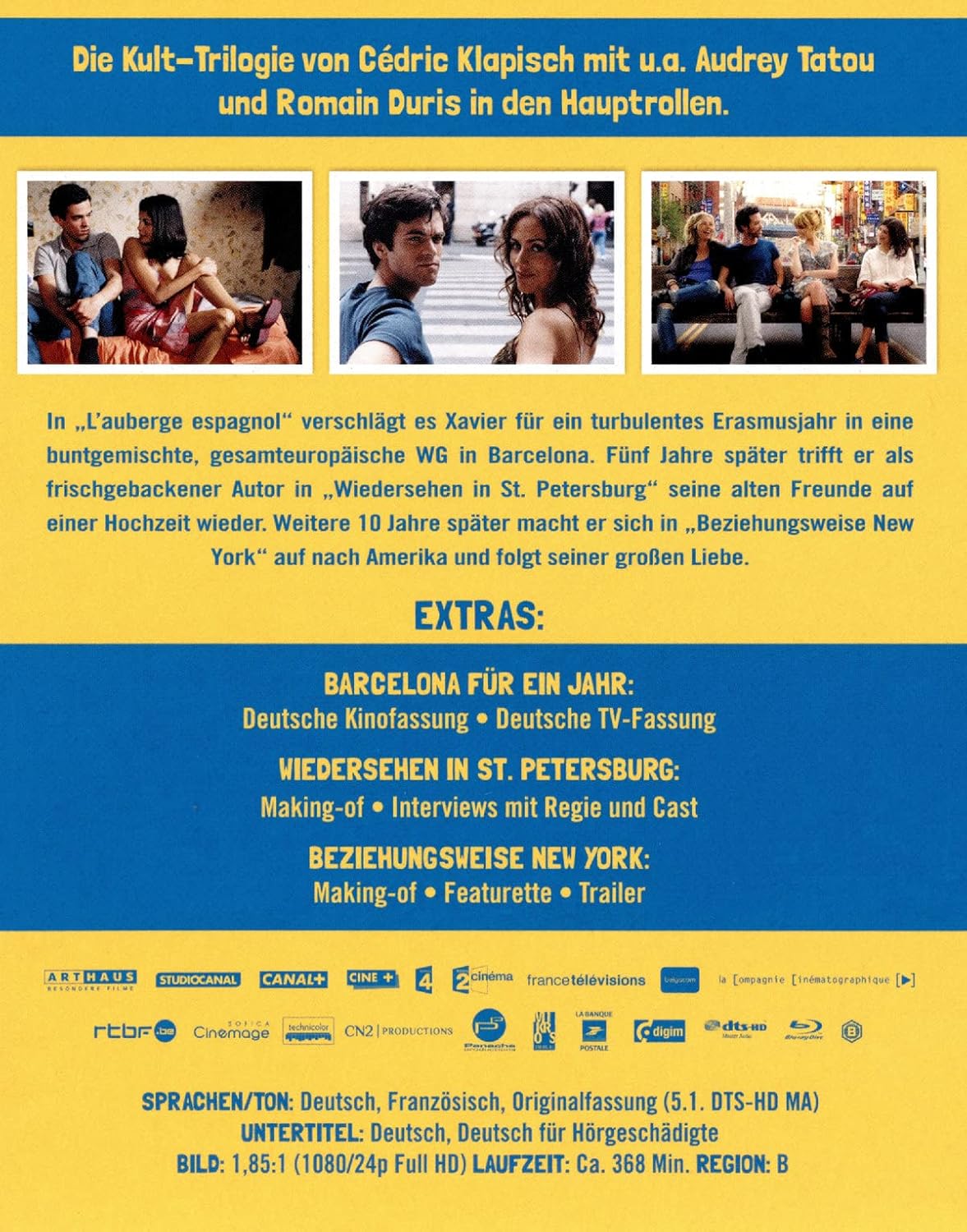 L’Auberge Trilogie: Barcelona für ein Jahr / Wiedersehen in St. Petersburg / Beziehungsweise New York