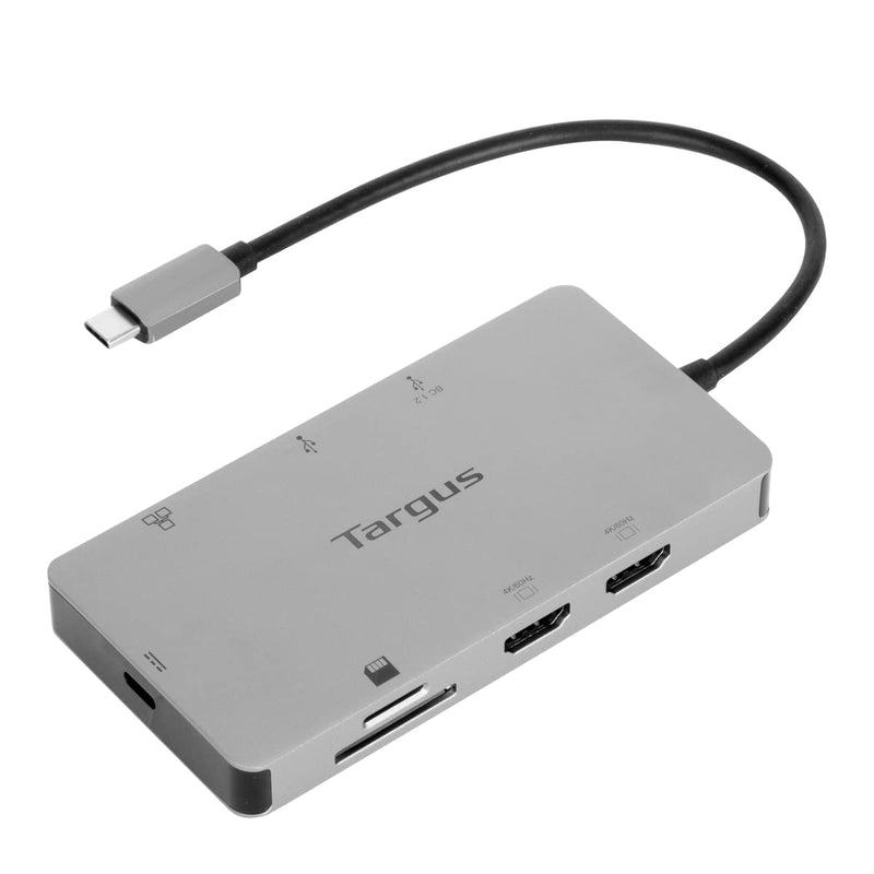 Targus Docking Station USB-C Dual HDMI 4K Monitor Display Ports, Gigabit Ethernet, Micro SD, 2x USB 3.0 (DOCK423EU
