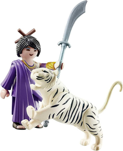 Playmobil 70382 Special Plus Fighter with Tiger, Fun Imaginative Role-Play, PlaySets Suitable for Children Ages 4+