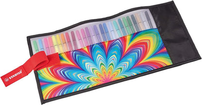 Rotulador premium STABILO Pen 68 - Estuche ARTY rollerset con 25 colores (5 neón)