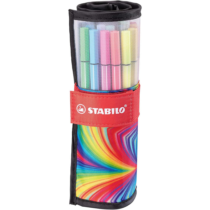 Rotulador premium STABILO Pen 68 - Estuche ARTY rollerset con 25 colores (5 neón)