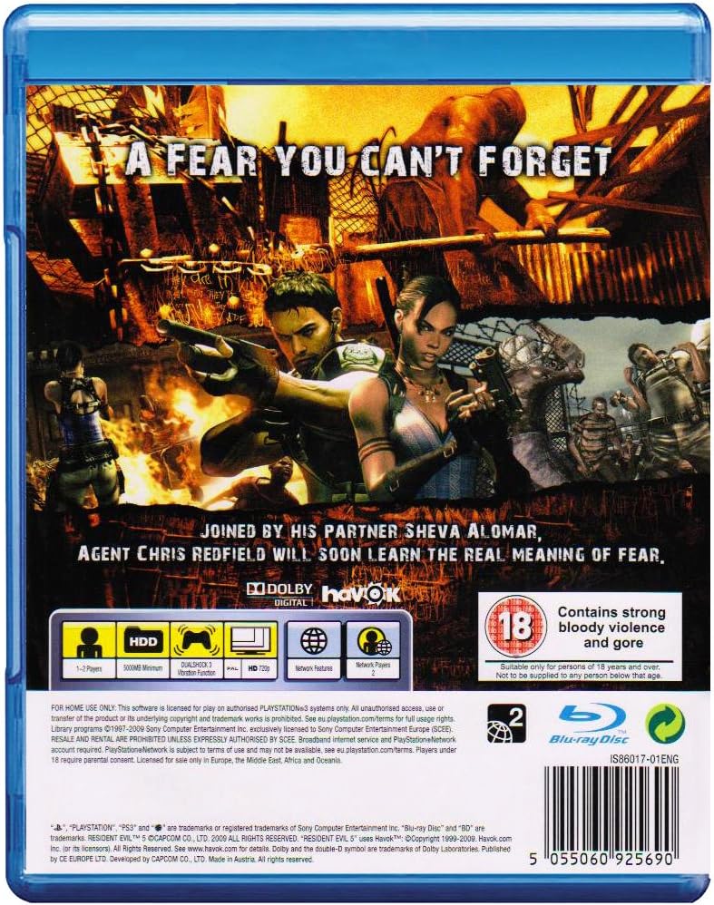 Resident Evil 5 Game PS3