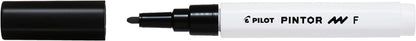 PILOT Maletín con 4 Pintor - Rotuladores al Agua Multisuperficie de Secado Rápido - Textil, Vidrio, Madera, Piedra, Bricolaje - 11 colores - Punta Fina (x7) y Punta Ancha (x4
