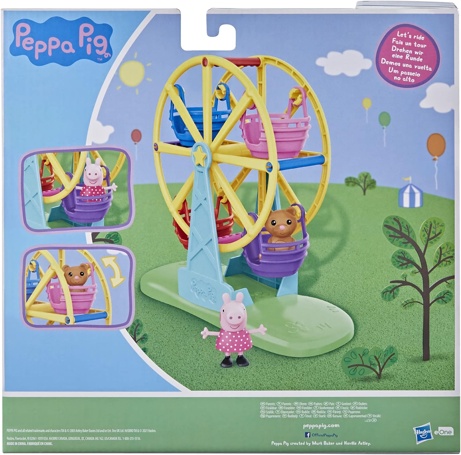 Peppa Pig F25125L1 Pep Peppas Ferris Wheel Ride Playset,107.95 x 10.984 x 273.05 millimeters