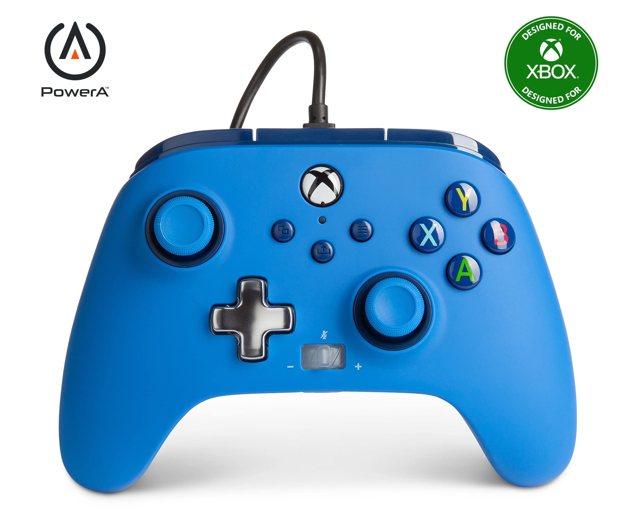 PowerA Enhanced Wired Controller for Xbox - Blue, Gamepad, Wired Video Game Controller, Gaming Controller, Xbox Series X|S