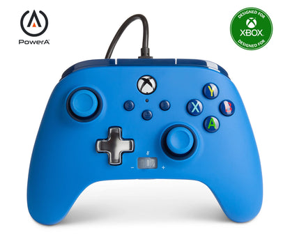 PowerA Enhanced Wired Controller for Xbox - Blue, Gamepad, Wired Video Game Controller, Gaming Controller, Xbox Series X|S