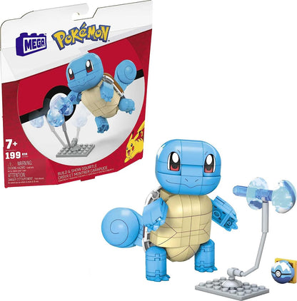 MEGA Pokémon Building Toys Set Build & Show Squirtle with 199 Pieces, Articulated and Poseable, 4 Inches Tall, for Kids, GYH00