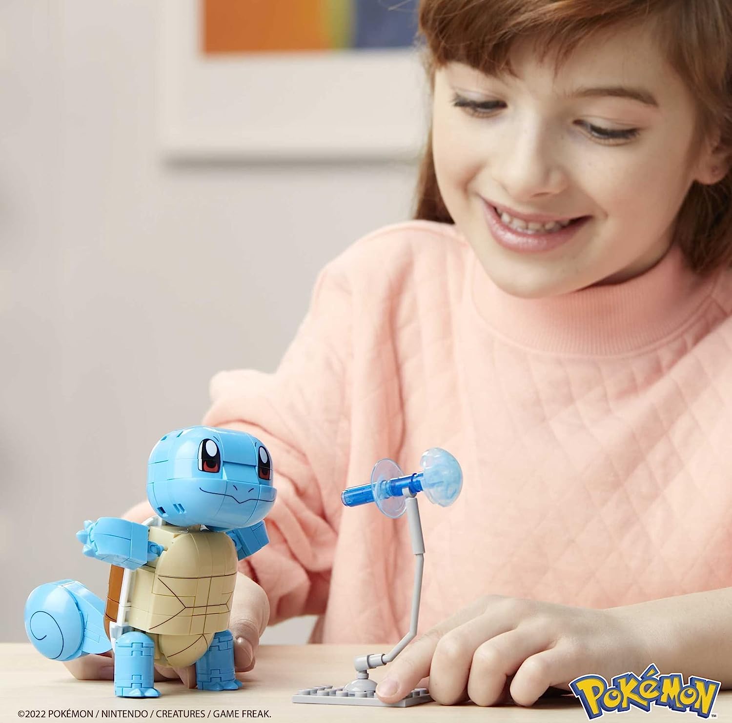 MEGA Pokémon Building Toys Set Build & Show Squirtle with 199 Pieces, Articulated and Poseable, 4 Inches Tall, for Kids, GYH00