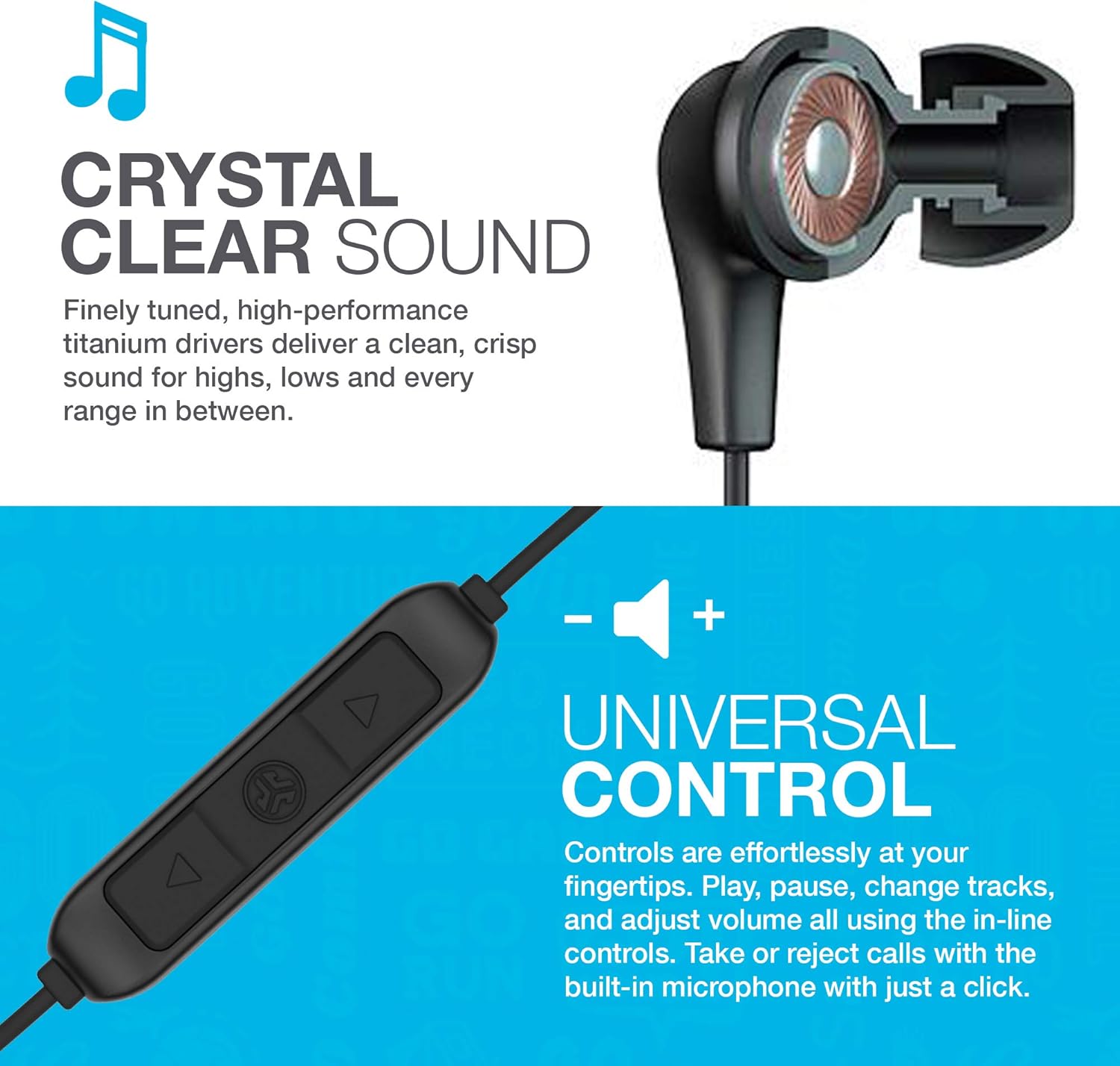 JLab JBuds Pro Bluetooth Earbuds Wireless, Best Fit Pro Earbuds with Noise Isolation, Titanium 10mm Drivers, Custom Fit Gel Tips and Cush Fins - Bluetooth Earphones With Microphone
