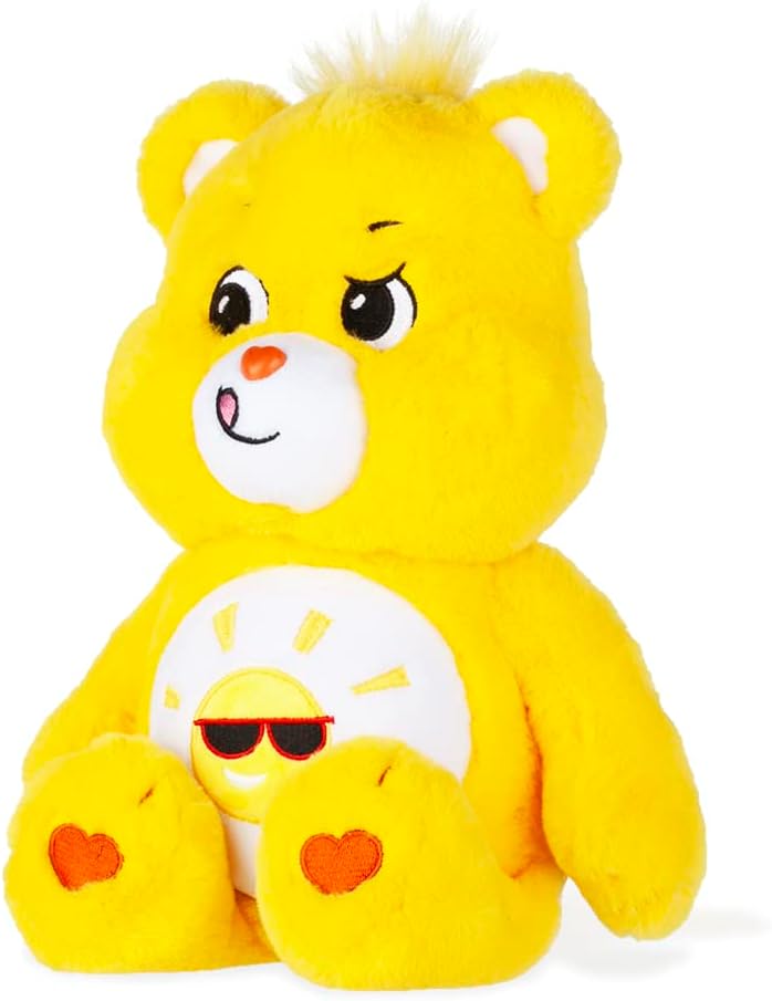 Care Bears | Funshine Bear 35cm Medium Plush | Collectable Cute Plush Toy, Cuddly Toys for Children, Soft Toys for Girls and Boys, Cute Teddies Suitable for Girls and Boys Ages 4+ | Basic Fun 22087