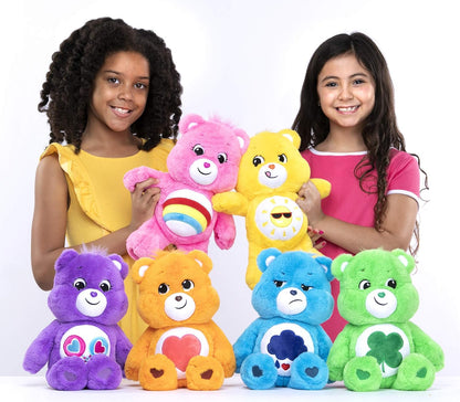 Care Bears | Cheer Bear 35cm Medium Plush | Collectable Cute Plush Toy, Cuddly Toys for Children, Soft Toys for Girls and Boys, Cute Teddies Suitable for Girls and Boys Ages 4+ | Basic Fun 22061
