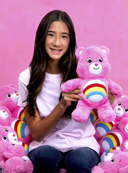 Care Bears | Cheer Bear 35cm Medium Plush | Collectable Cute Plush Toy, Cuddly Toys for Children, Soft Toys for Girls and Boys, Cute Teddies Suitable for Girls and Boys Ages 4+ | Basic Fun 22061