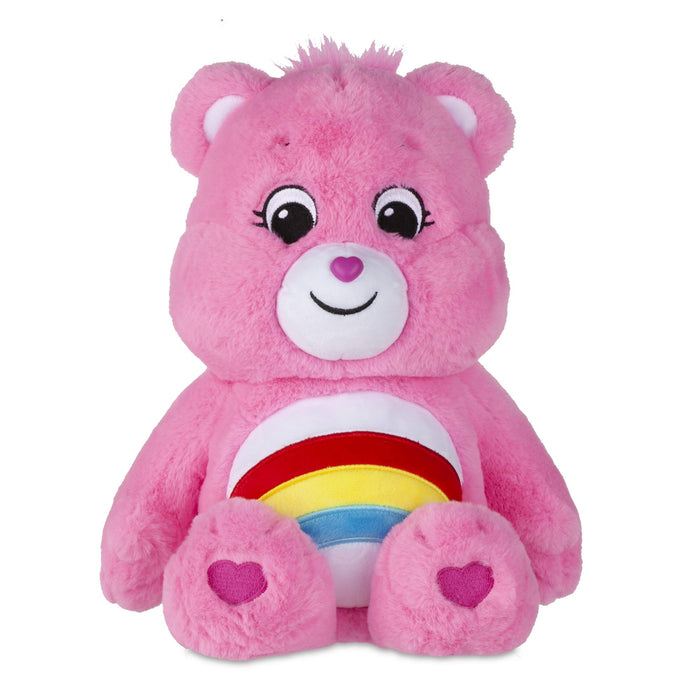 Care Bears | Cheer Bear 35cm Medium Plush | Collectable Cute Plush Toy, Cuddly Toys for Children, Soft Toys for Girls and Boys, Cute Teddies Suitable for Girls and Boys Ages 4+ | Basic Fun 22061