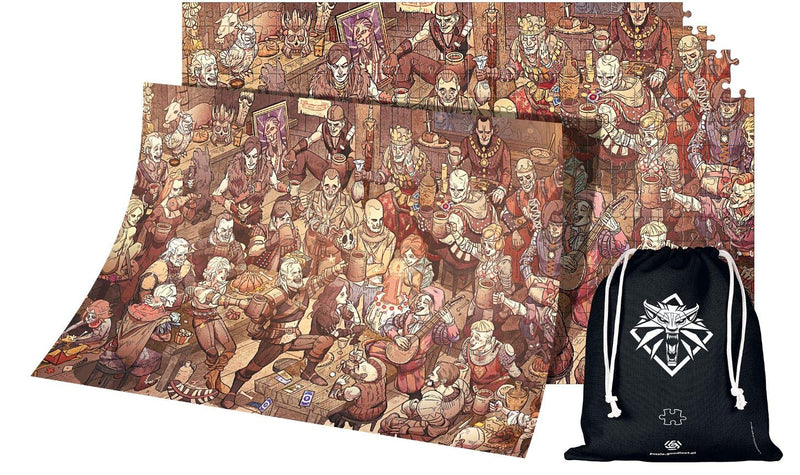 The Witcher 3: Wild Hunt Birthday | 1000 Piece Jigsaw Puzzle | includes Poster and Bag | 68 x 48 | for Adults & Kids Age 14 Years And Up | perfect for Christmas and Birthday Present | Game-Artwork