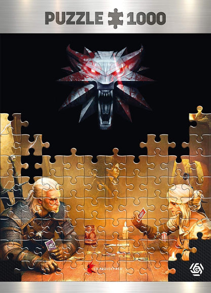 The Witcher Playing Gwent | 1000 Piece Jigsaw Puzzle | Includes Poster and Bag | 68 x 48 | for Adults & Kids Age 14 Years and Up | Perfect for Christmas and Birthday Present | Game-Artwork | Premium 1000 pcs The Witcher Playing Gwent