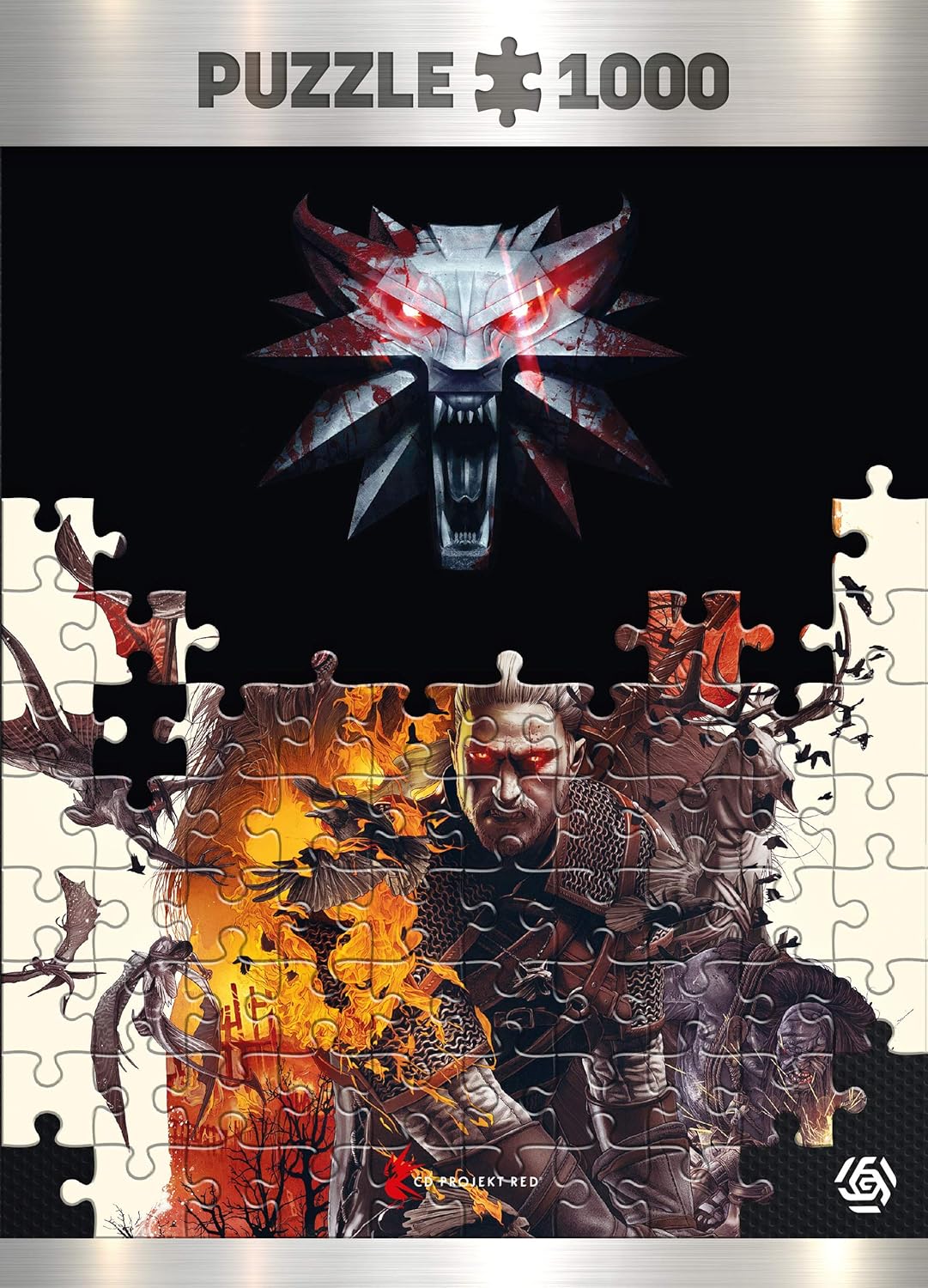 The Witcher 3: Wild Hunt Monsters | 1000 Piece Jigsaw Puzzle | Includes Poster and Bag | 68 x 48 | for Adults & Kids Age 14 Years and Up | Perfect for Christmas and Birthday Present | Game-Artwork