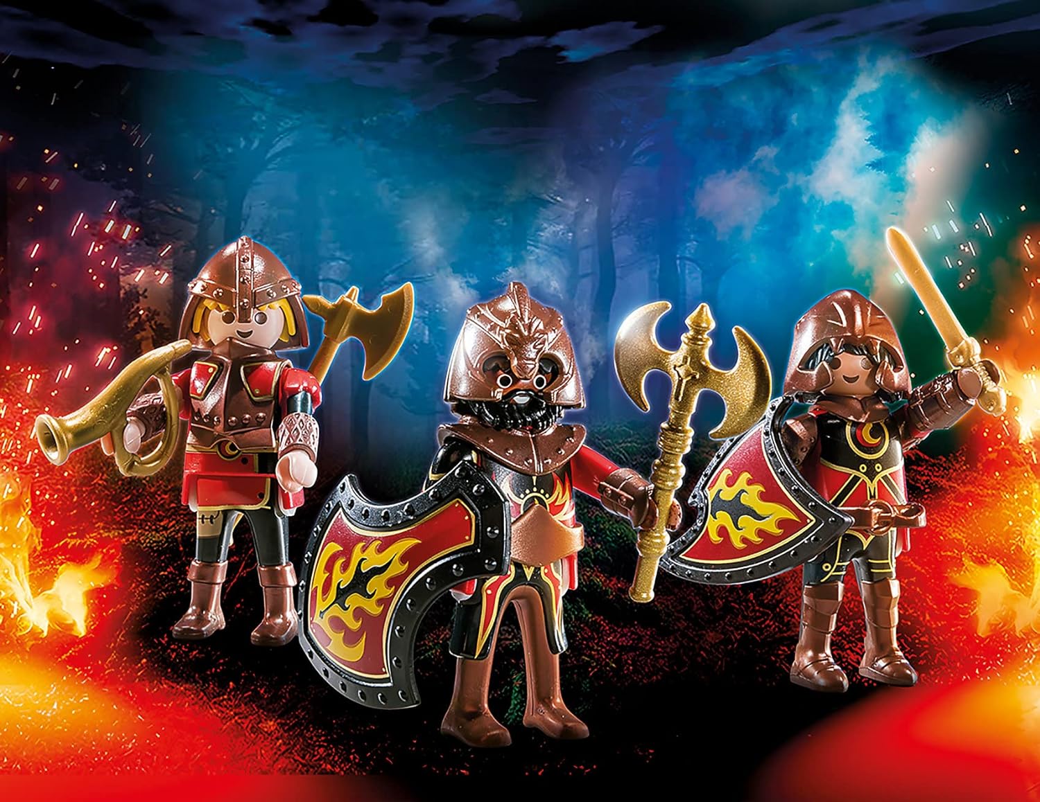 PLAYMOBIL 70672 Novelmore Knights Burnham Raiders 3 Figure Set, for Children Ages 4+