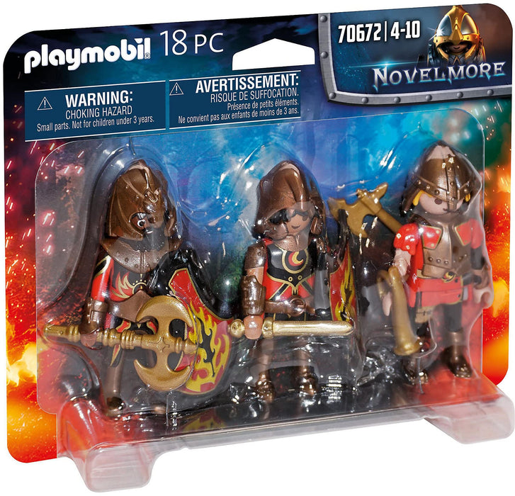 PLAYMOBIL 70672 Novelmore Knights Burnham Raiders 3 Figure Set, for Children Ages 4+