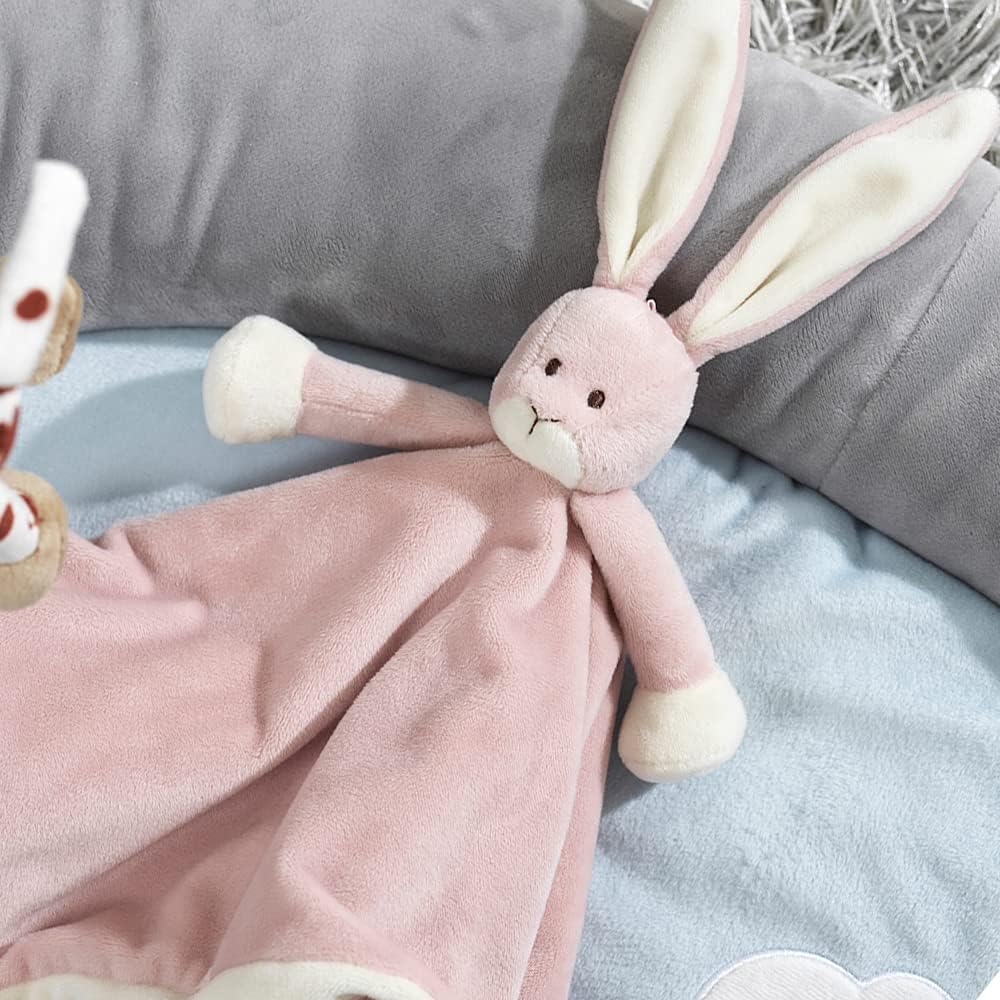 Teddykompaniet Båstad Cuddly Blanket Baby Diinglisar Rabbit Pink 4066 - Cuddle Blanket Baby 35 x 35 cm - Baby Cuddly Toy from 0 Months - Cuddly Blanket Baby Boy and Girl