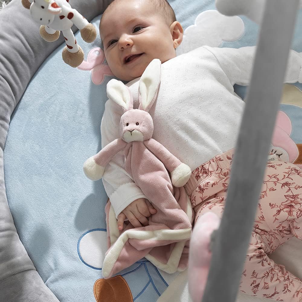 Teddykompaniet Båstad Cuddly Blanket Baby Diinglisar Rabbit Pink 4066 - Cuddle Blanket Baby 35 x 35 cm - Baby Cuddly Toy from 0 Months - Cuddly Blanket Baby Boy and Girl