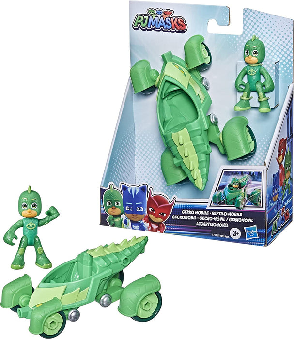 PJ Masks Gekko-Mobile Preschool Toy, Gekko Car with Gekko Action Figure for Kids Ages 3 and Up , Green