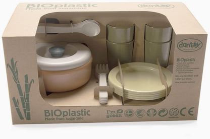 Andreu Toys- Bio Dinner Set (4 People) -In A Box Juguetes de Cocina, sólido, Multicolor (15604