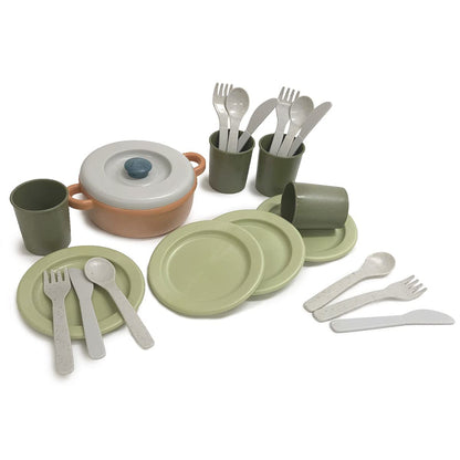 Andreu Toys- Bio Dinner Set (4 People) -In A Box Juguetes de Cocina, sólido, Multicolor (15604