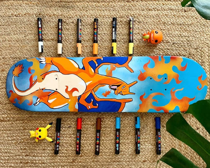 Posca PC-5M Water Based Permanent Marker Paint Pens. Premium Medium Tip for Arts and Crafts. Multi-surface Use On Wood, Metal, Paper, Cardboard, Glass, Fabric, Ceramic & Stone. Set of 8 Deep Colours