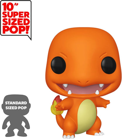 Funko Pop! Games: Pokemon - 10" Charmander - Salamèche - Figurine en Vinyle à Collectionner - Idée de Cadeau - Produits Officiels - Jouets pour Les Enfants et Adultes - Video Games Fans