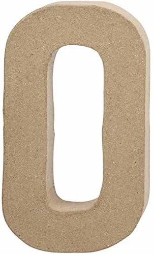 Creativ 26614 20.5 cm 1-Piece Papier Mache Letter O, Beige