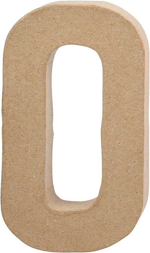 Creativ 26614 20.5 cm 1-Piece Papier Mache Letter O, Beige