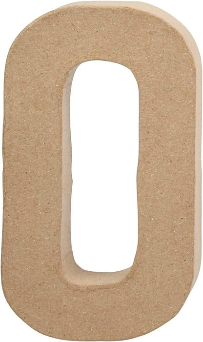 Creativ 26614 20.5 cm 1-Piece Papier Mache Letter O, Beige