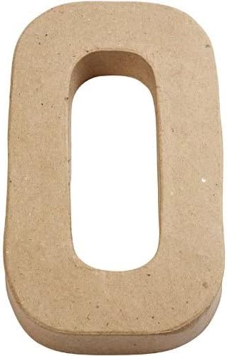 Creativ 26614 20.5 cm 1-Piece Papier Mache Letter O, Beige