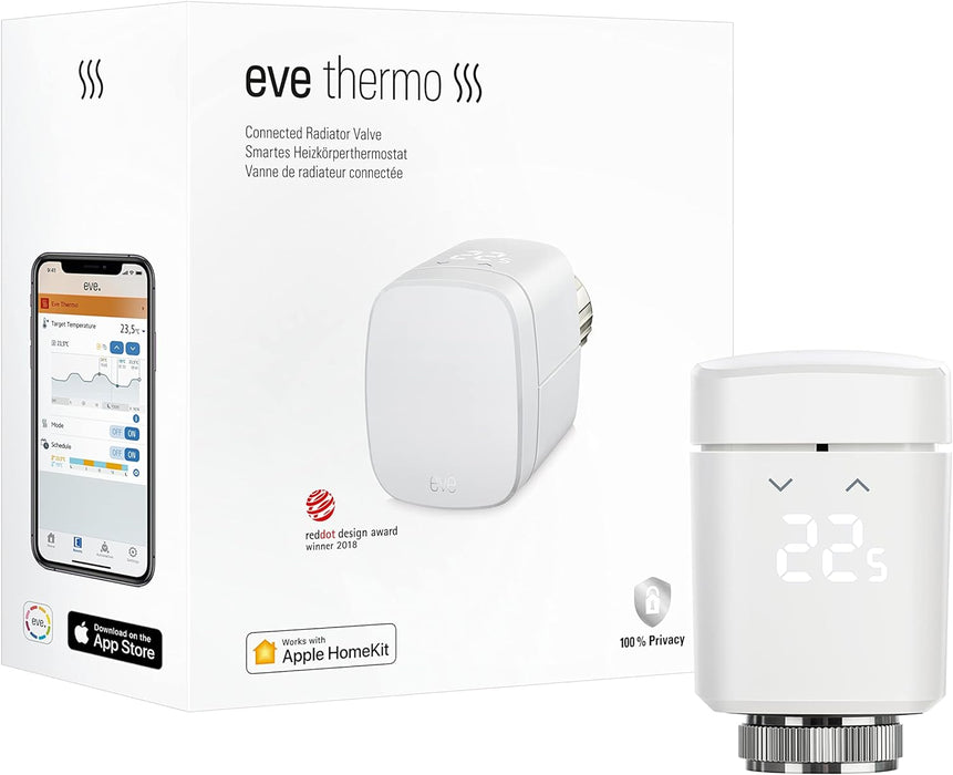 Eve - Thermo - Smart Thermostatic Radiator Valve (2020) Homekit 1-Pk