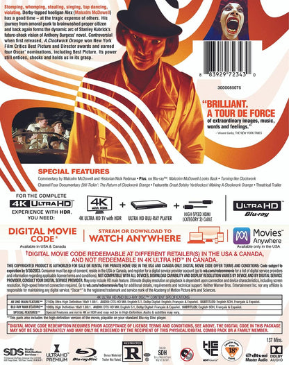 Clockwork Orange, A (4K Ultra HD + Blu-ray + Digital)