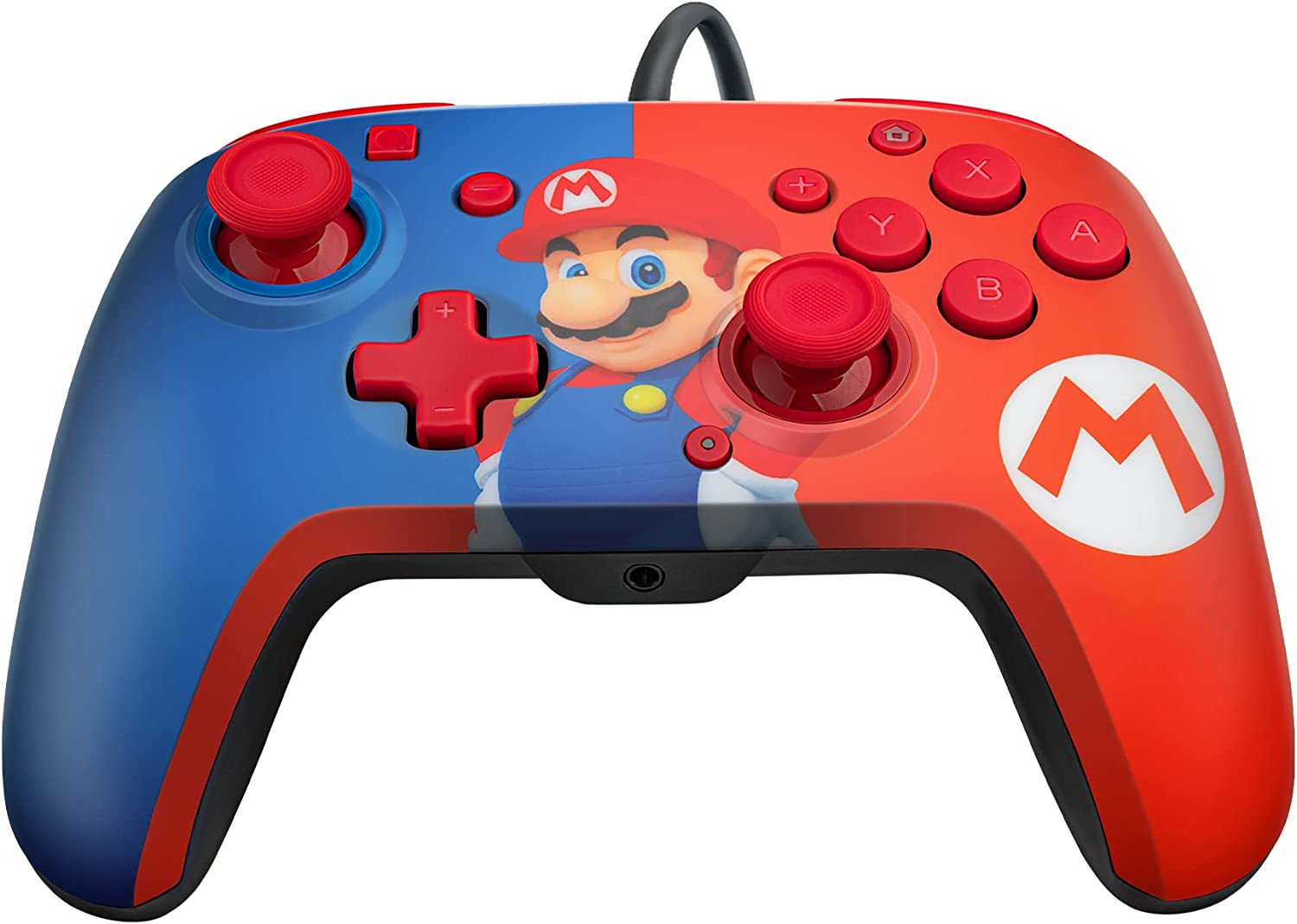 PDP Nintendo Switch Faceoff Deluxe+ Controller Cablato Audio Mario - Nintendo Switch