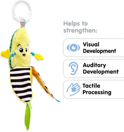 LAMAZE Bea the Banana, Clip on Pram and Pushchair Newborn Baby Toy, Sensory Toy for Babies with Colours and Sounds, Development Toy for Boys and Girls Aged 0 to 24 Months Bea Die Banane