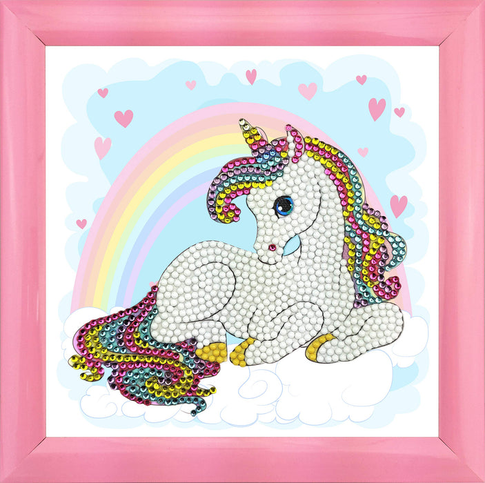 Craft Buddy - Crystal Art Unicorn Rainbow 16 x 16cm Frameable Kit CAFBL-4