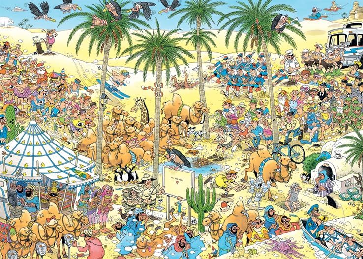 Jumbo, Jan Van Haasteren - The Start, Jigsaw Puzzles for Adults, 1,000 piece