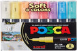 uni Posca PC1MC Extra Fine Bullet Tip Pens - Soft Colours (Pack of 8