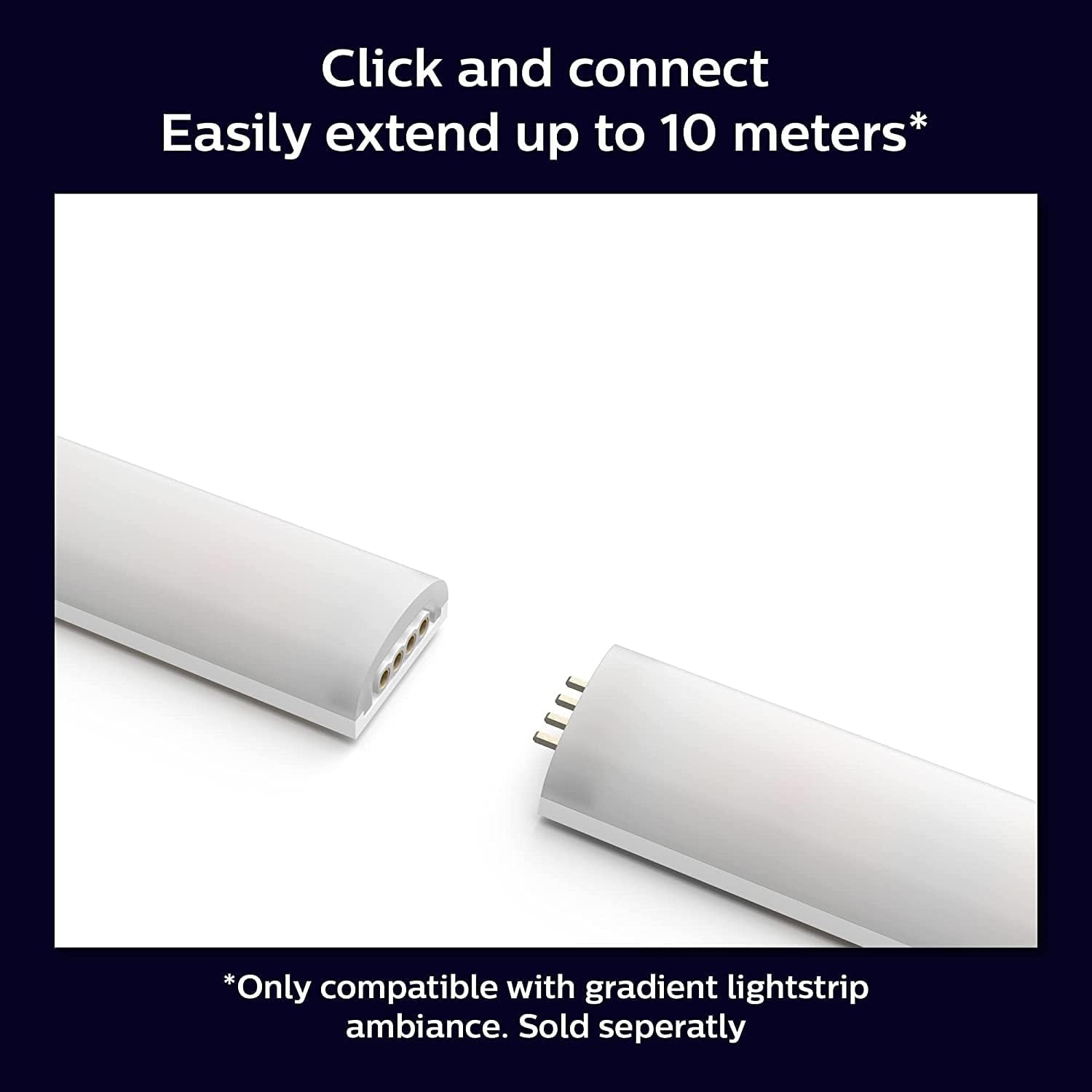 Philips Hue New Gradient Light Strip 1m Extension. for Syncing with Entertainment, Media and Music. with Bluetooth. Works with Alexa, Google Assistant and Apple Homekit.